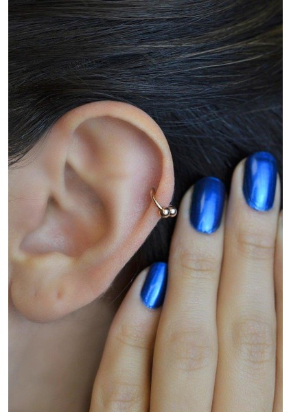 6 mm Rose Çelik Top Uçlu Piercing Tragus Helix Kıkırdak