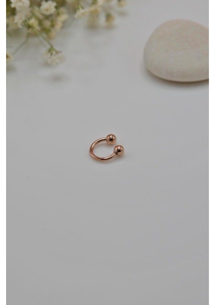 6 mm Rose Çelik Top Uçlu Piercing Tragus Helix Kıkırdak modelleri