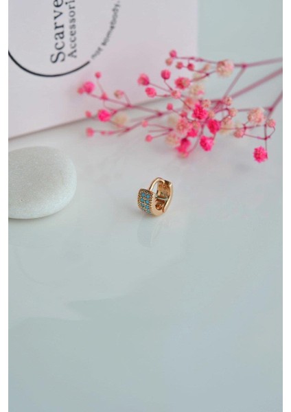 Firuze Taşlı Halka Piercing Tragus Helix Kıkırdak Küpesi modelleri