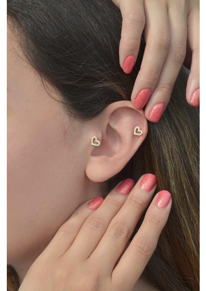 Gold Kalp Piercing Tragus Helix Kıkırdak fiyatları