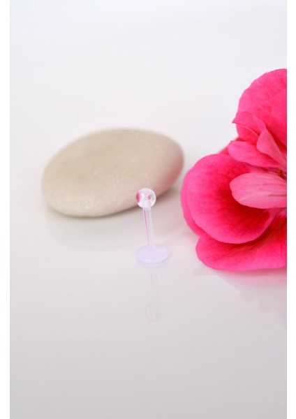 Bioflex Hipoalerjenik Antialerjik Şeffaf Silikon Piercing 8 mm Arkası Düz modelleri