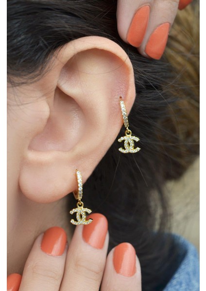 Sallantılı Halka Piercing Zirkon Gold Renk fiyatları