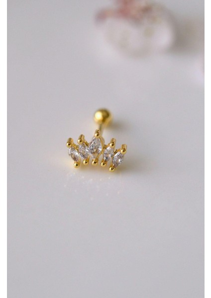 Zirkon Taşlı Piercing Tragus Helix Kıkırdak Gold fiyatları