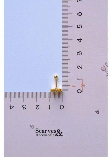 Zirkon Taşlı Piercing Tragus Helix Kıkırdak Gold modelleri