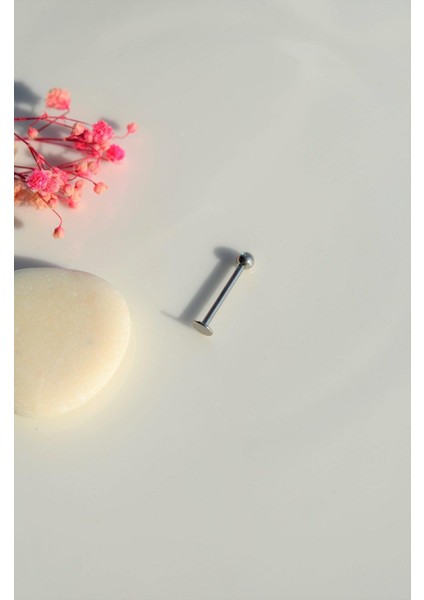 Top Uçlu Çelik Piercing Dudak Dil 12 mm Gümüş Renk fiyatları