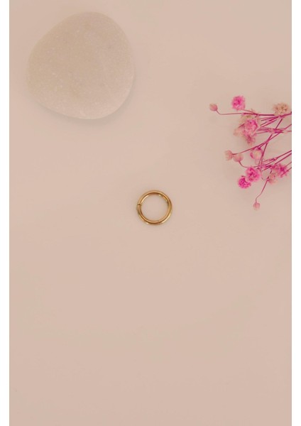 Düz Çelik Halka Tragus Piercing 6 mm Gold fiyatları