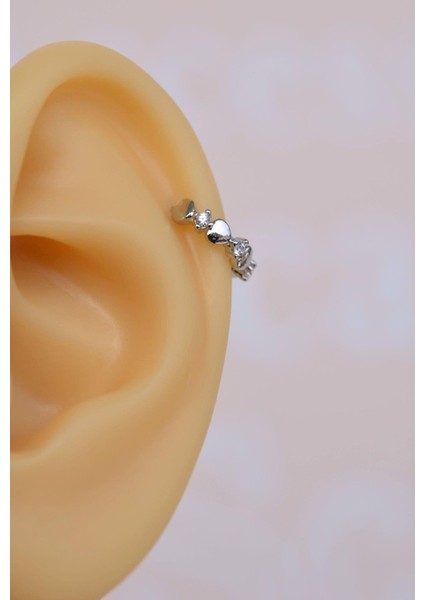 Sacce Scarves&Accessories Mini Ince Halka Tragus Piercing Helix Kıkırdak Gümüş Renk