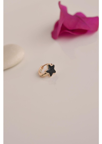 Siyah Yıldız Tragus Helix Piercing Mini Küpe fiyatları