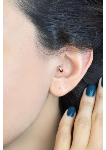 Düz Halka Piercing Tragus Helix Kıkırdak Küpesi