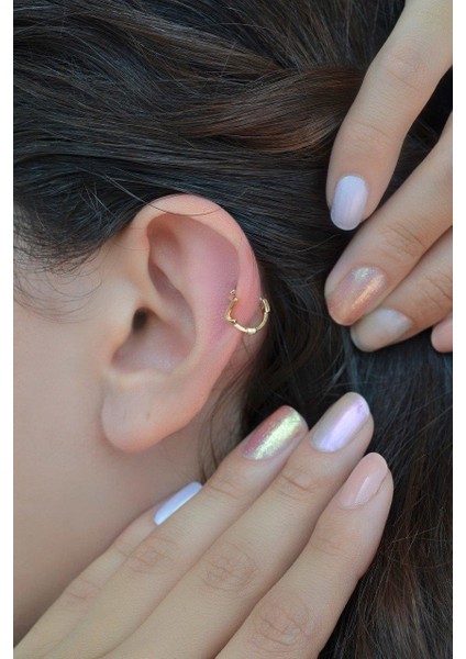 Kalp Atışı Model Halka Piercing Tragus Helix Kıkırdak Küpesi Sol Kulak