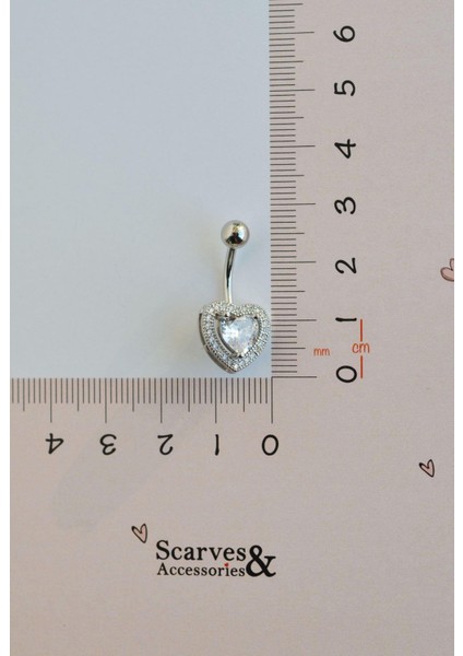 Çelik Kalp Model Göbek Piercingi Gümüş Renkli fiyatları