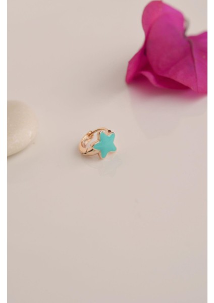 Mavi Yıldız Tragus Helix Piercing Mini Küpe fiyatları