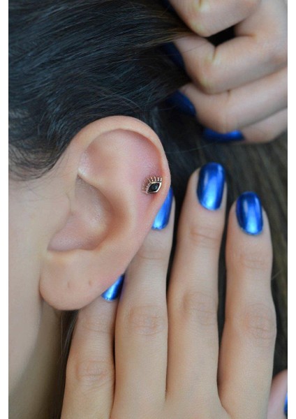 Göz Kıkırdak Küpesi Helix Piercing Gümüş Renk