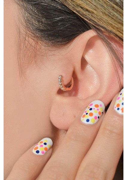 Taşlı Halka Tragus Piercing Helix Kıkırdak modelleri