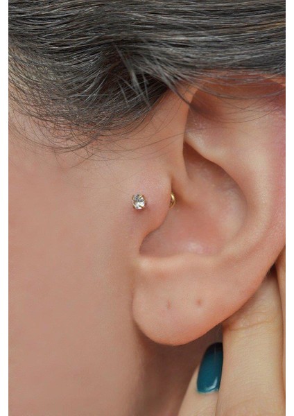 Tektaş Çelik Piercing Tragus Helix Kıkırdak 6 Mm Gold Renkli fiyatları