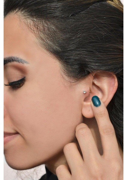 Tektaş Çelik Piercing Tragus Helix Kıkırdak 6 Mm Gold Renkli modelleri