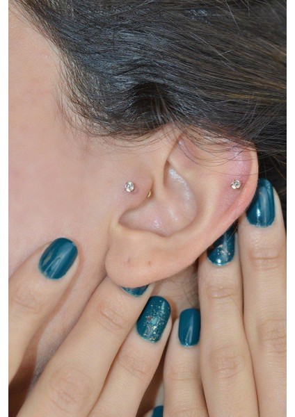 Tektaş Çelik Piercing Tragus Helix Kıkırdak 6 Mm Gold Renkli fırsatları