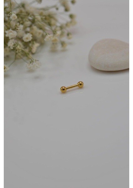 Iki Ucu Top Çelik Piercing Helix Kıkırdak 6 mm Gold fiyatları