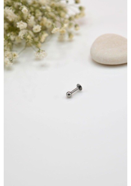 Gümüş Renk Çelik Top Piercing 6 mm