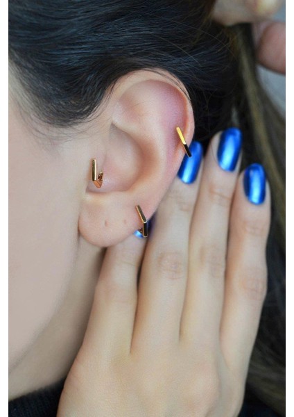 Beşgen Model Oval Halka Piercing Tragus Helix Kıkırdak Küpesi fırsatları