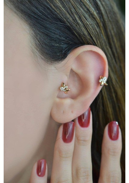 Kalpli Halka Tragus Piercing Helix Kıkırdak Küpesi modelleri