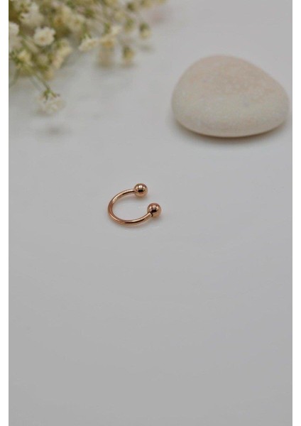 8 mm Rose Çelik Top Uçlu Piercing Septum Kıkırdak fiyatları