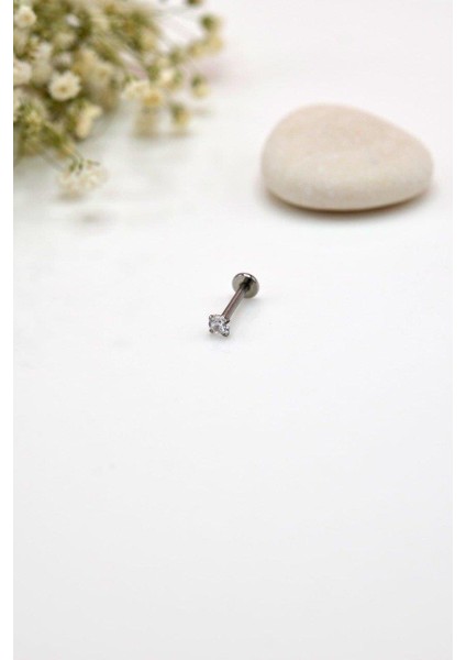 Tektaş Çelik Piercing Tragus Helix Kıkırdak 8 Mm Gümüş Renkli fiyatları