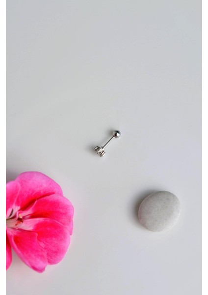 Çelik Çiçek Tragus Piercing Helix Kıkırdak Küpesi fırsatları
