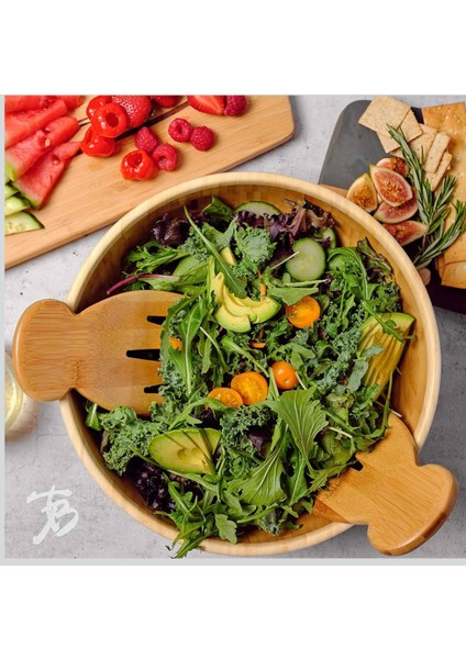 Bambu Salata Servis Seti, Salata Kaşığı, Salata Elleri