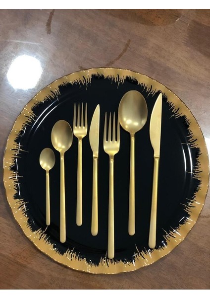 Allegra Mat Gold 12 Kişilik 84 Parça Çatal Kaşık Bıçak Seti fiyatları