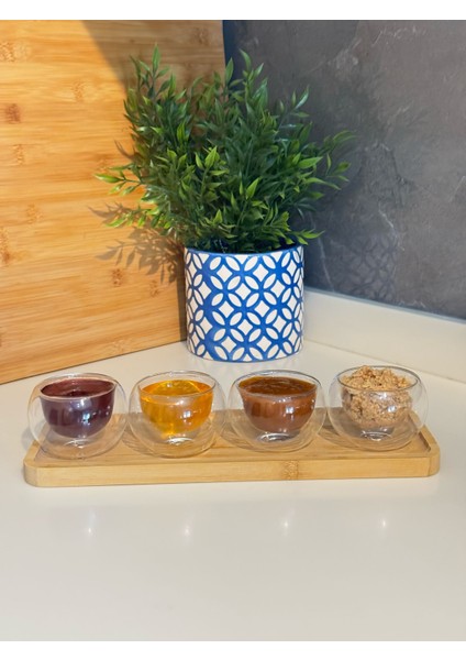 Bambu Uzun Tabak ve Reçellik Set