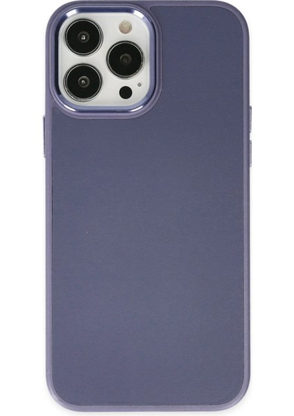 Iphone 13 Pro Kılıf Asya Deri Silikon - Mor Dpmah