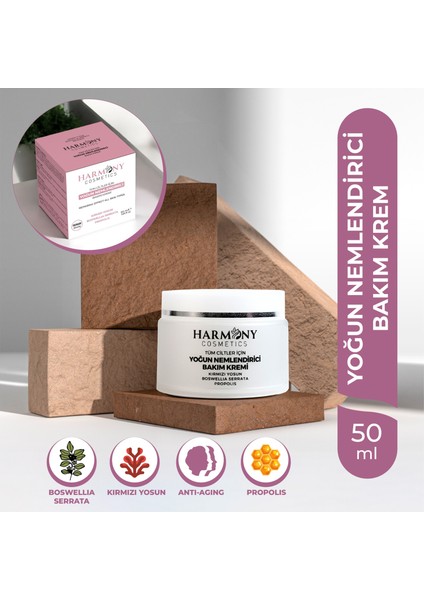 Yoğun Nemlendirici Krem + C Vitamini Serum + Termal Yüz Yıkama Jeli 3'lü Bakım Seti