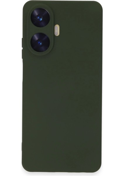 Realme C55 Kılıf Nano Içi Kadife Silikon - Koyu Yeşil Dpmah fırsatları