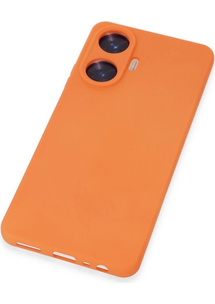 Realme C55 Kılıf Nano Içi Kadife Silikon - Turuncu Dpmah fiyatları