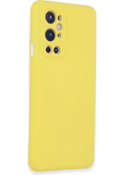 One Plus 9 Pro Kılıf Nano Içi Kadife Silikon - Sarı Dpmah