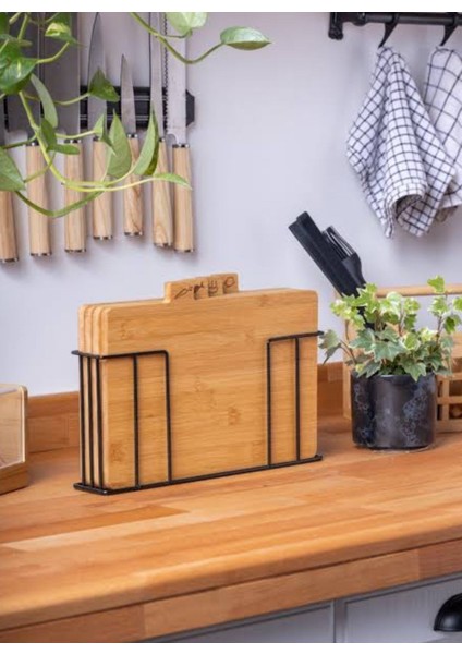 Bambu Kesme Tahtası 4lü Standlı fiyatları