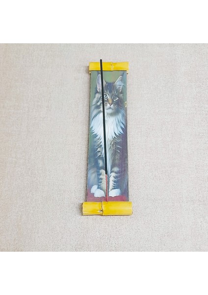 41Hediye Ahşap El Yapımı kedi Temalı Tütsü Tütsülük Buhurdanlık