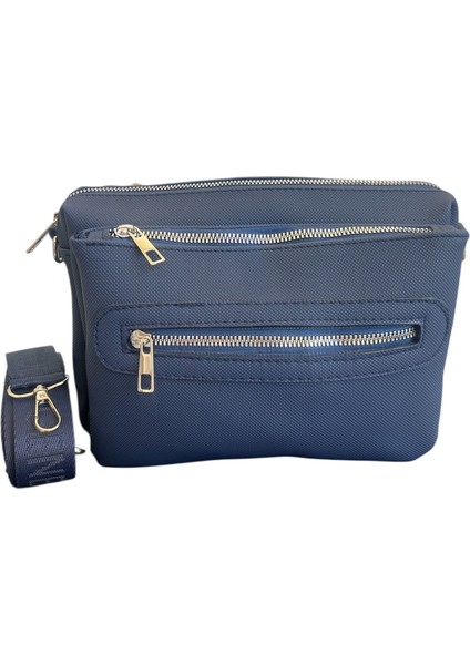 Lacivert Çok Gözlü Çanta