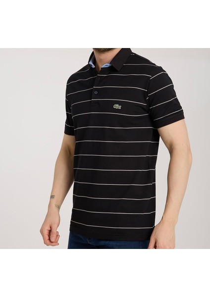 Polo Siyah Çizgili Regular Fit