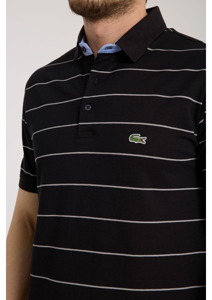 Polo Siyah Çizgili Regular Fit
