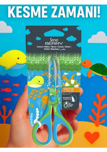 Berry Su Altı Serisi 13.5 Cm. Çocuk Makası (Paslanmaz Çelik) fiyatları