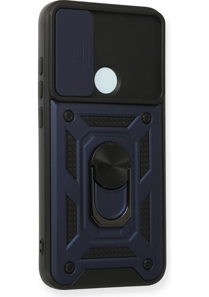 Xiaomi Redmi Note 8 Kılıf Pars Lens Yüzüklü Silikon - Lacivert Dpmah