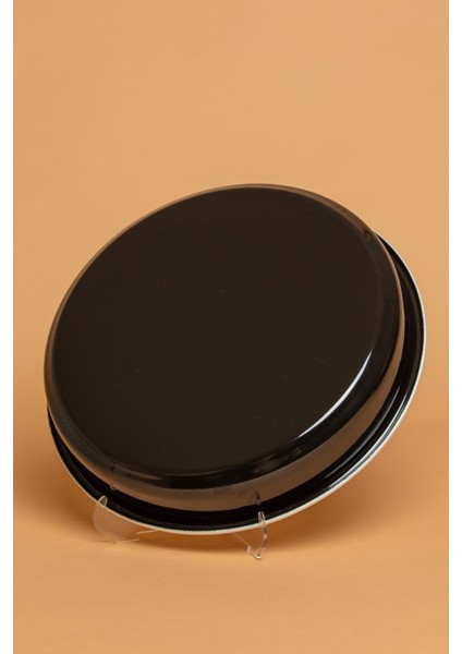 Velluto Nero Yuvarlak Emaye Siyah Fırın Tepsisi | Ebutay modelleri