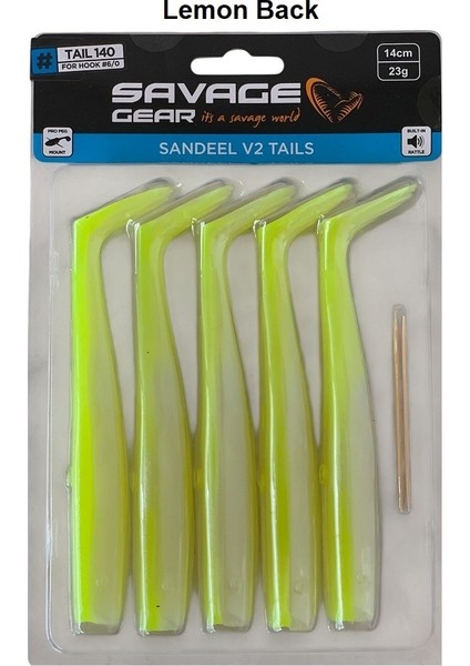 Sandeel V2 Tail 14CM 23GR (5'li Paket) Iğnesiz modelleri