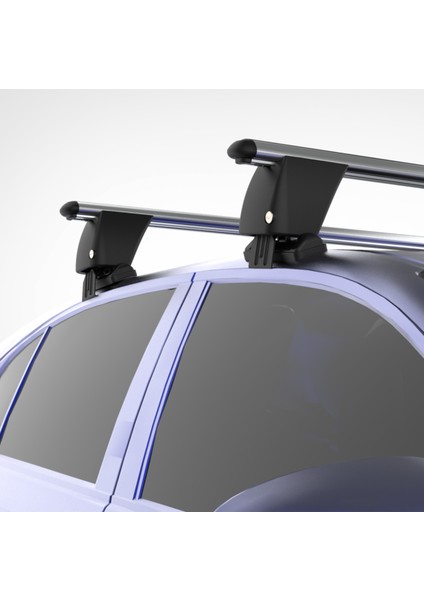 Opel Crossland & Crossland x (Essential-Innovation) (2017-2024) Için Kilitlenebilir Ara Atkı - Profesyonel Tip Araç Üstü Taşıyıcı - Portbagaj Tavan Barı (2li Set)