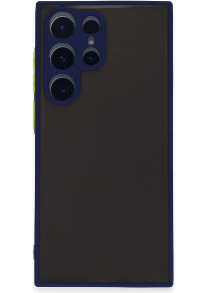 Samsung Galaxy S22 Ultra Kılıf Montreal Silikon Kapak - Lacivert Dpmah