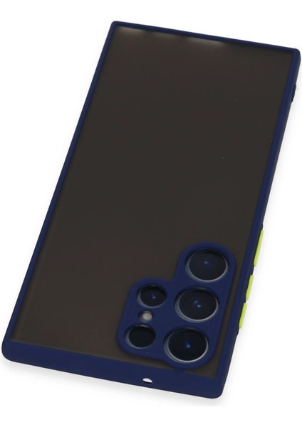 Samsung Galaxy S22 Ultra Kılıf Montreal Silikon Kapak - Lacivert Dpmah