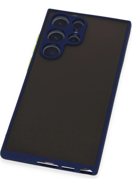 Samsung Galaxy S22 Ultra Kılıf Montreal Silikon Kapak - Lacivert Dpmah