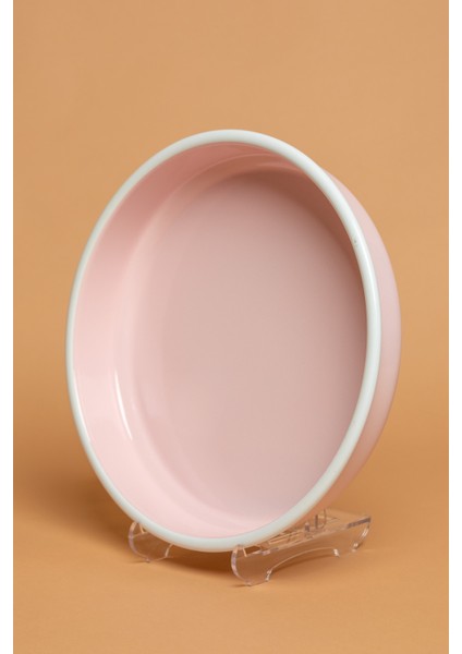 Rosa Di Verona Emaye Oval Pembe Fırın Tepsisi | Ebutay